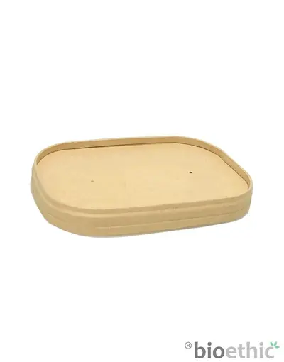 tampa para embalagem rectangular 1000ml em cartão kraft