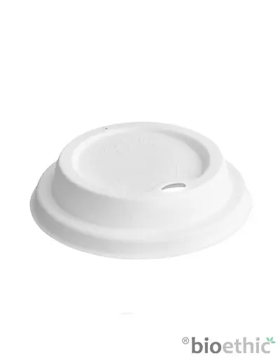 tampa copo Ø90mm em bagaço de cana-de-açúcar 0% plástico